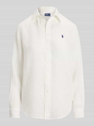 Polo Ralph Lauren Hemdbluse aus reinem Leinen in Weiss, Gr&ouml;&szlig;e XL