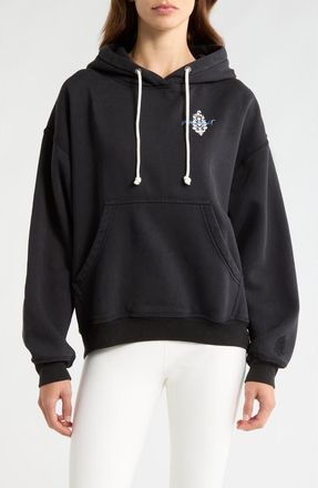 Free People FP Movement Final Call Graphic Hoodie in Black/Tofu Combo at Nordstrom, Size X-Large