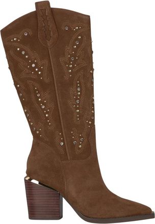 Alma En Pena Laars met hak en studs - Dames - Cowboylaarzen - Bruin - 38 EU - Schoenen