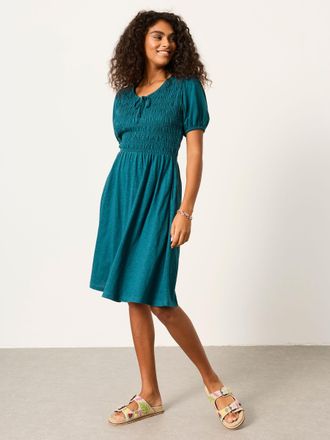 Fat Face FatFace Nora Teal Blue Regular Jersey Dress