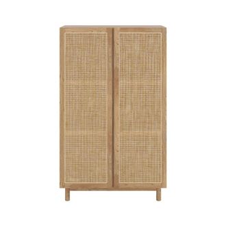 Rendez-Vous D&eacute;co Armario de madera maciza de mindi y rat&aacute;n