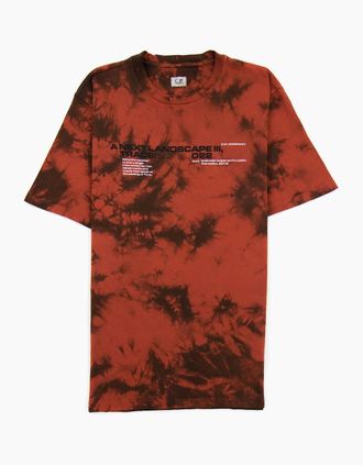 C.P. Company Mens Cp Company 24/1 Jersey Treated Next Landscape T-shirt Red T01 - Size: 40