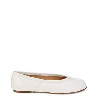 Maison Margiela White Leather Ballet Flats