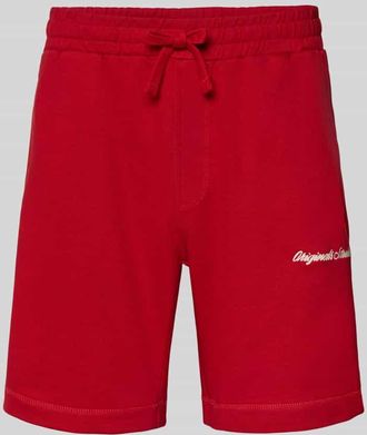 Jack & Jones Jack & Jones Shorts mit Label-Stitching Modell KARL in Rot, Gr&ouml;&szlig;e XXL