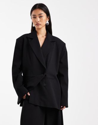 Asos Blazer oversize svasato nero