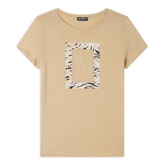 Freddy T-shirt regular fit con grafica e borchie dorate