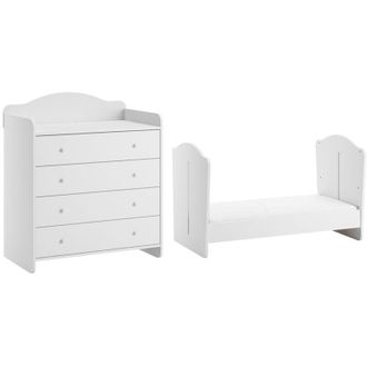 Vox Megeve 70x140 letto fasciatoio e cassettiera Bianco