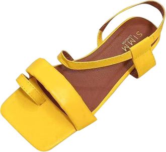 Generic Women Leather Sandals Flat Square Toe Sandals Fashion Skinny Straps Sandal Elegant Thong Sandal Lightweight Walking Shoes Minimalist Ankle Strap Shoes