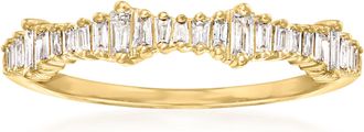 Ross-Simons Baguette Diamond Ring in 14kt Yellow Gold