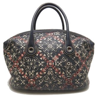 Chanel Black Coated Canvas Boston Bag (Pre-Owned)