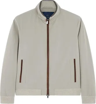 Paul & Shark Typhoon Re-4X4 suede-details bomber jacket - Neutrals