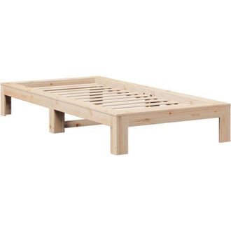 vidaXL Estructura De Cama Sin Colch&oacute;n Madera Maciza De Pino 90x200 Cm Vidaxl