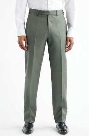 Zanella Devon Super 110s Serge Trousers in Olive at Nordstrom, Size 38