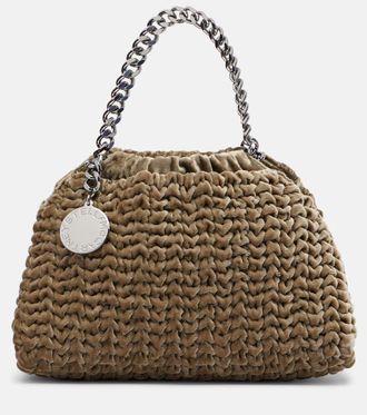Stella McCartney Falabella Small velvet tote bag