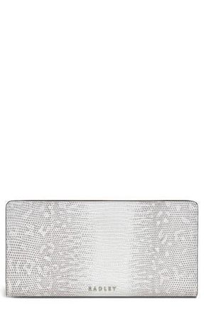 Radley London Large Coin Street Lizard Embossed Leather Wallet in Bright White at Nordstrom Rack