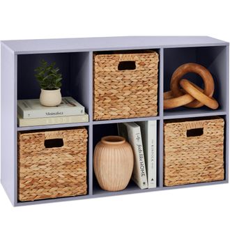 Best Choice Products 6-Cube Bookshelf, 11in Display Storage System, Organizer w/ Removable Back Panels
