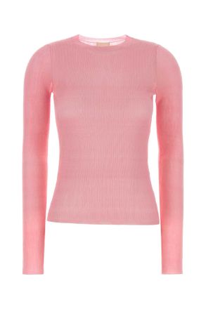 Khaite Pink Silk T Shirt