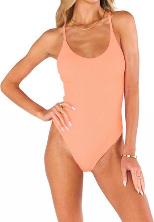 Show me your Mumu Positano One Piece Swimsuit In Peach Sherbet Scrunch