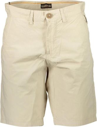 Napapijri Beige Bermuda Shorts met Borduurwerk - Heren - Korte Broeken - Beige - W32 - Korte Broeken