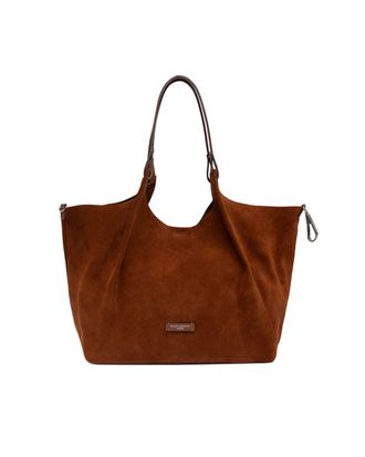 Gianni Chiarini Womens Shoulder Bag Dua Suede Cognac