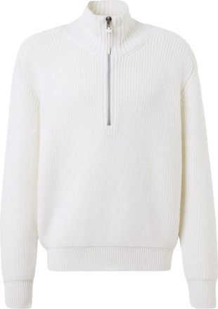 Tom Ford Turtlenecks, male, White, L, Merino Half Zip Jumper