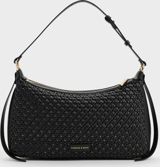 Charles & Keith Calla Woven Shoulder Bag