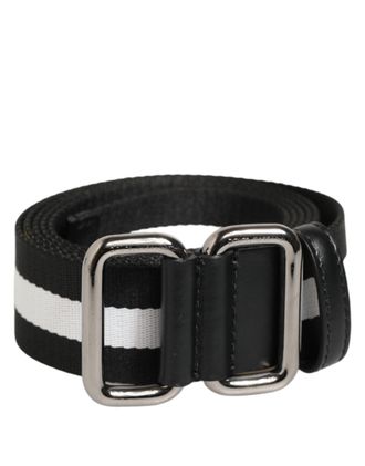 Dolce & Gabbana Stoffen Riem met Leren Accenten