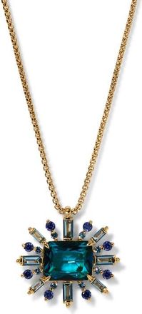 Nadri Stellar Full Halo Cubic Zirconia Pendant Necklace in Gold/Multi at Nordstrom