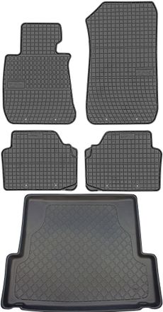 OEM Bmw Serie 3 E91 Familiar (09.2005-11.2012) Juego - Alfombrillas De Goma Para Coche + Alfombrilla Para Maletero