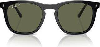 Ray-Ban 53mm Polarized Square Sunglasses in Black at Nordstrom Rack