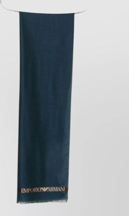 Emporio Armani logo wool blend scarf