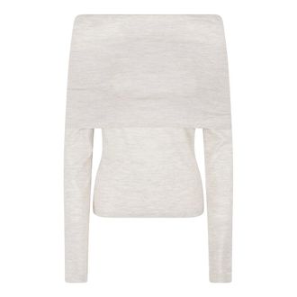 Max Mara Round-neck Knitwear, female, Beige, Size: XS Max Mara Sweaters Beige