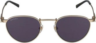 Gucci Goud Grijs Zonnebril Gg1875S Stijl - Heren - Accessoires - Geel - Maat: 48 MM