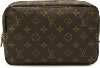 Louis Vuitton Brown Monogram Canvas Pvc Coated Canvas Clutch Bag Pouch (Pre-Owned)