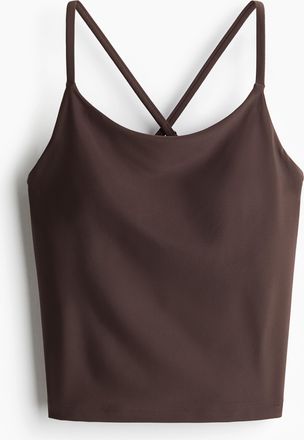 H&M Sport-Tankinitop mit integriertem BH - Brown