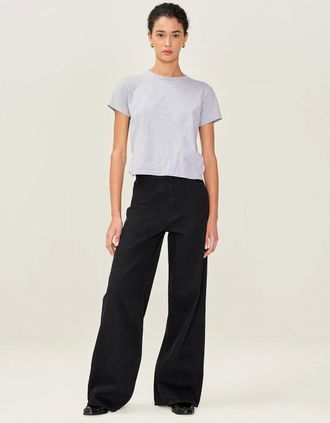 Omnes Womens Connie Wide Jean in Black - Size: 20