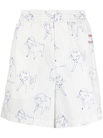 Stella McCartney logo-print shorts - women - Cotton - M - White