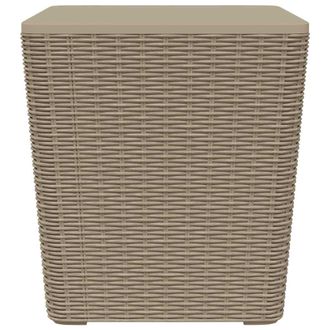 vidaXL Mesa De Jard&iacute;n Con Tapa Extra&iacute;ble Polipropileno Marr&oacute;n Claro Vidaxl