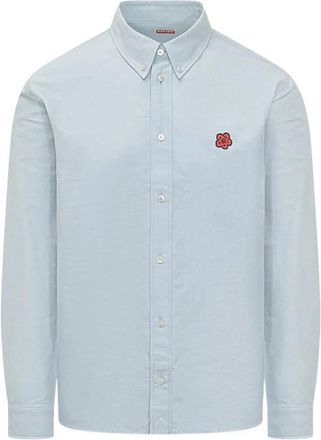 Kenzo Boke Flower Shirt - Heren - Casual Overhemden - Blauw - XL - Katoen - Overhemden