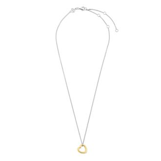 Ti Sento Womens Gold-Plated Hanging Heart Necklace In Gold/silver
