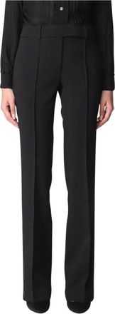 Michael Kors Broeken, Dames, Zwart, M, Elegante broek met naaddetail aan de voorkant
