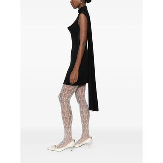 Jean Paul Gaultier High-Neck Viscose Dress - Black