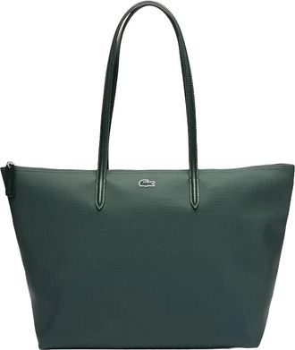 Lacoste Grote Zip Tote - Dames - Shoppers - Groen - ONE Size - Polyester - Tassen