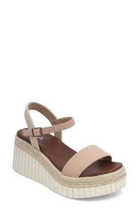 Mia Yanis Ankle Strap Platform Wedge Sandal in Blush at Nordstrom, Size 8.5