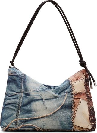 Desigual Mixed Media Denim Shoulder Bag in Blue Multi at Nordstrom