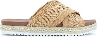 Los Cabos Womens Tinny Slip On Espadrille Sandal In Tan