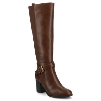 Journee Collection Womens Avalonn Knee High Extra Wide-Calf Dress Boots