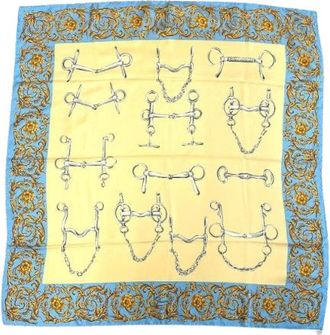 Gucci Pre-owned Scarves, female, Multicolor, Size: ONE SIZE Pre-owned Horsebit Silk Scarf