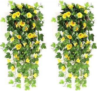 OEM Flores Artificiales Colgantes Para Uso Exterior, Flores Artificiales En Cascada Para Uso Interior, Plantas Artificiales Para Decoraci&oacute;n De Bodas, Jard