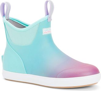 Xtratuf Unisex Ankle Deck Rubber Blue Aurora Wellington Boots - Size UK 6